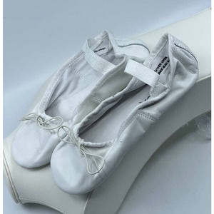 NEW Capezio 205 Daisy Ballet Shoe White Leather Big Girls Size 3.5 Narrow Dance
